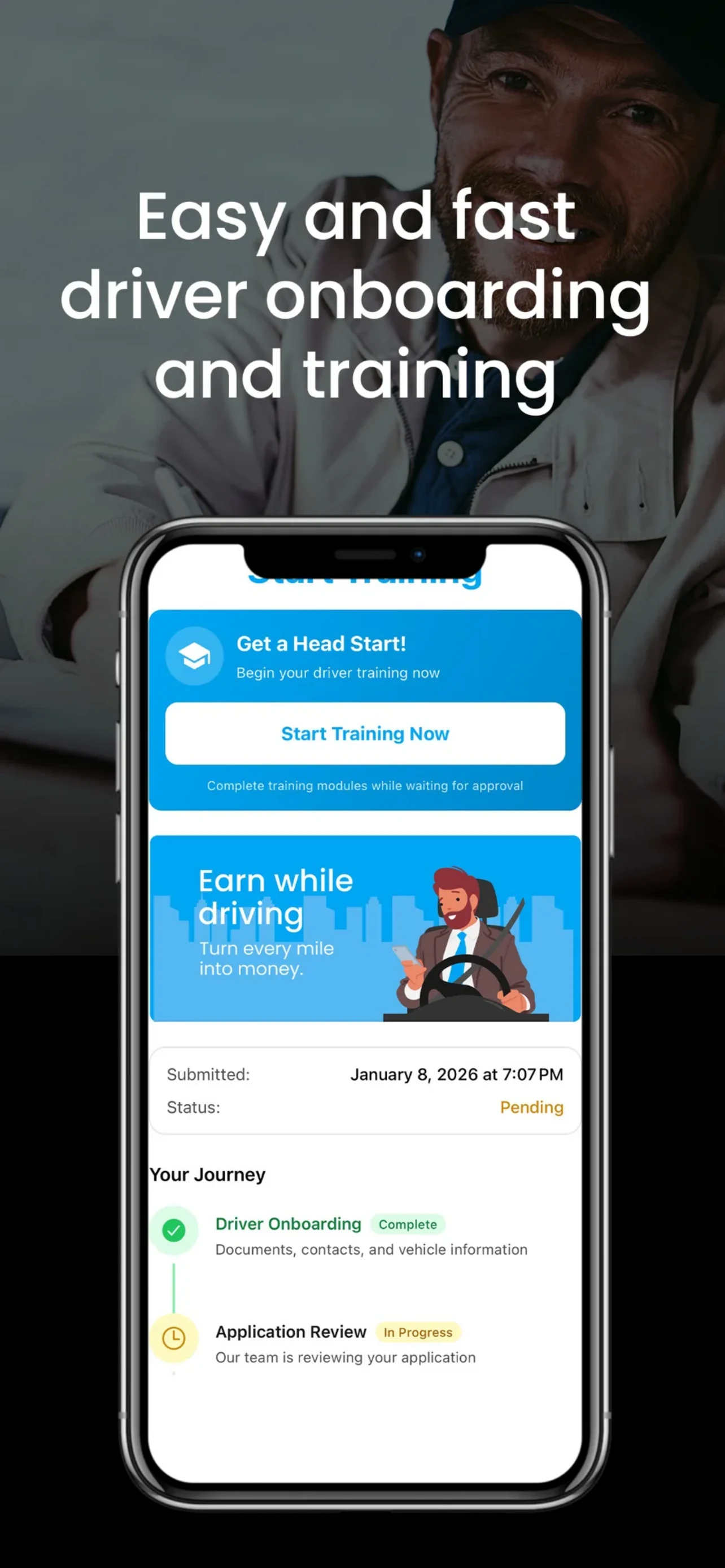 Ebosi Driver onboarding and training steps